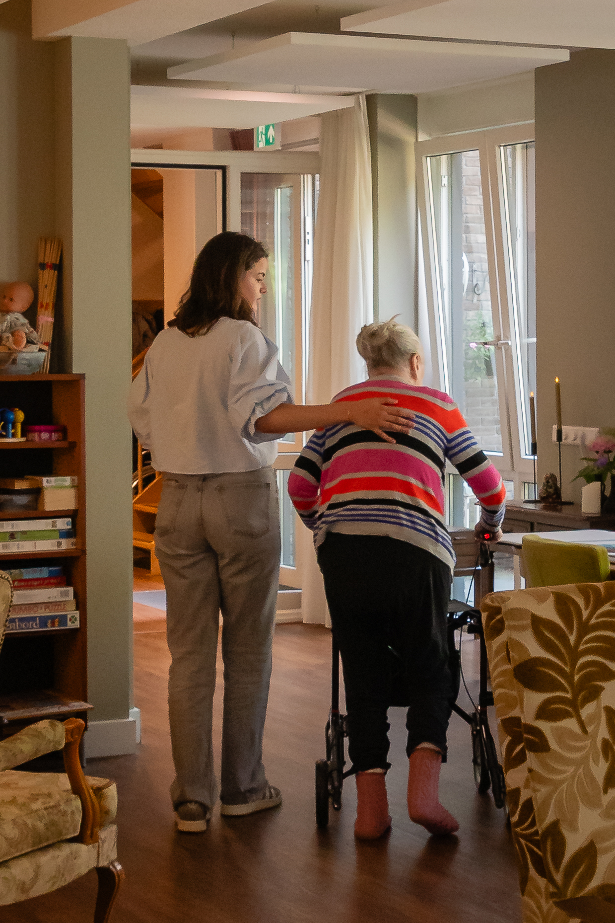 Verzorgende en client