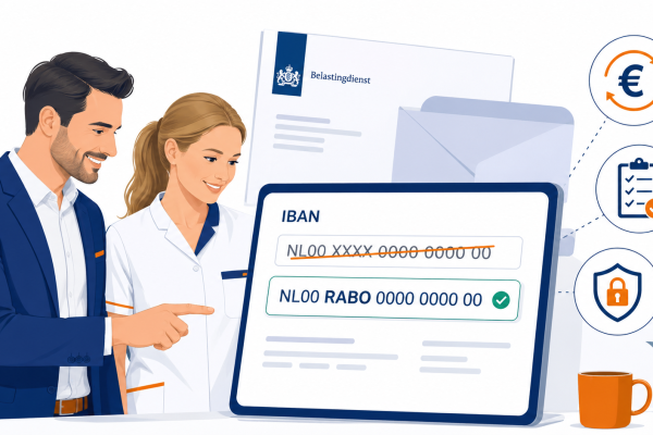 Illustratie over het wijzigen van de rekeningnummer van de Belastingdienst