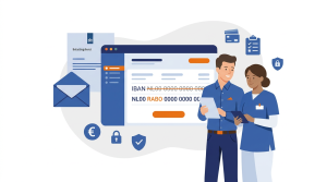 Illustratie over het wijzigen van het rekeningnummer van de Belastingdienst.